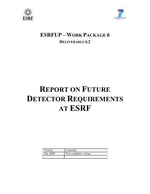 Report on future detector requirements at ESRF