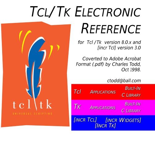 Tcl/Tk Electronic Reference