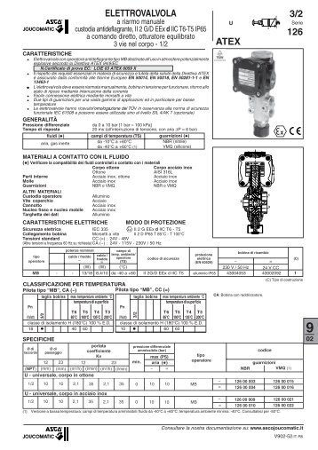 3/2 126 ELETTROVALVOLA ATEX - ASCO Numatics