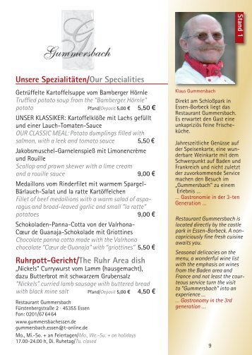 Unsere Spezialitäten/Our Specialities Ruhrpott ... - Essen geniessen