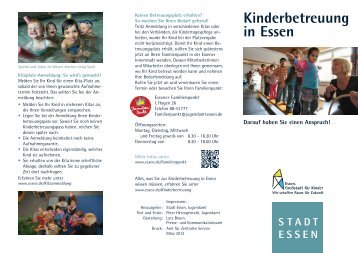 Kinderbetreuung - Jobcenter Essen