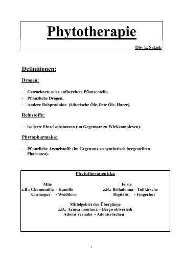 Pflanzenheilkunde - Frintroper Praxis für Naturheilkunde