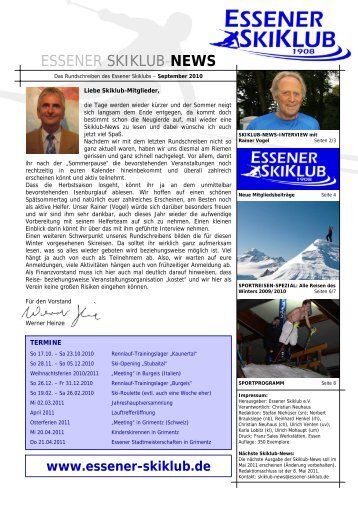 ESSENER SKIKLUB-NEWS - Essener Skiklub e.V.