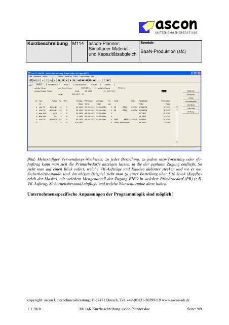 Download Kurzbeschreibung (PDF Dokument) - ascon ...