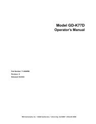 Model GD-K77D Operator's Manual - Essential Safety