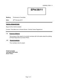 Report on Postal Requisitions - Essex Police