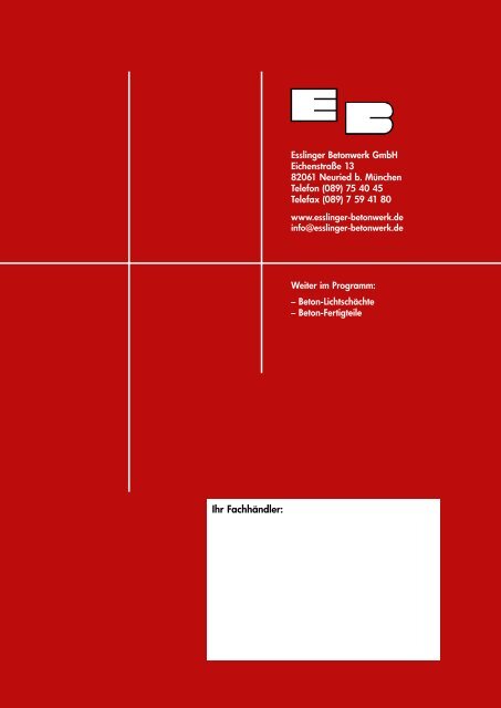 Gesamtkatalog 2013 - Esslinger Betonwerk GmbH