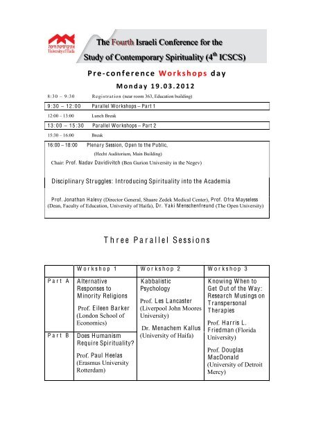 ICSCS Conference Program - European Society for the Study of ...