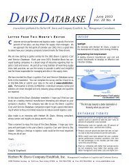 DAVIS DATABASE - Supply Chain Consulting