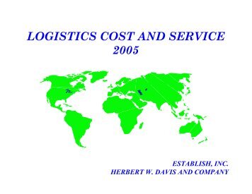 LOGISTICS COST AND SERVICE 2005 - Supply Chain Consulting