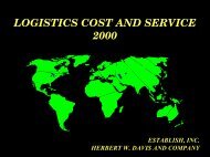 logistics cost and service 2000 - Establish Inc is a supply chain ...