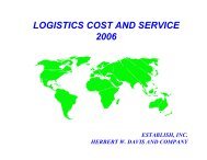 LOGISTICS COST AND SERVICE 2006 - Supply Chain Consulting