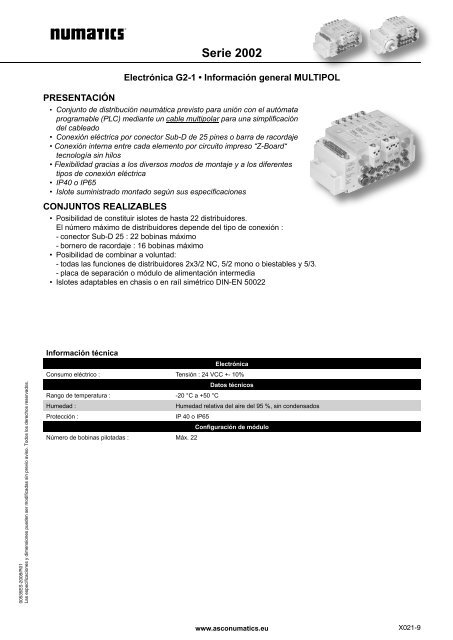 Serie 2002 - ASCO Numatics