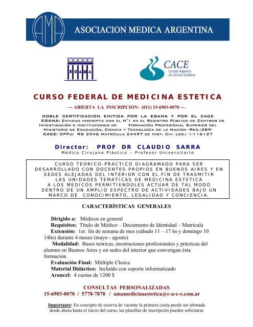 CURSO FEDERAL DE MEDICINA ESTETICA - Estheticnet