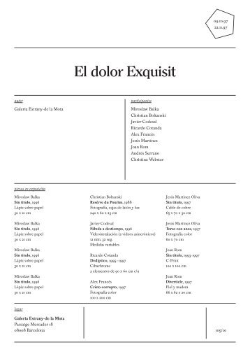 El dolor Exquisit - Estrany de la Mota