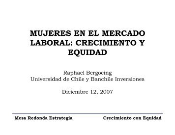 mujeres en el mercado laboral: crecimiento y equidad - Estrategia