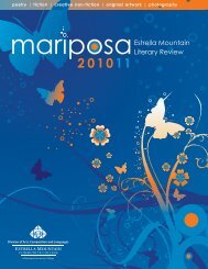 Mariposa Literary Review - Estrella Mountain Community College