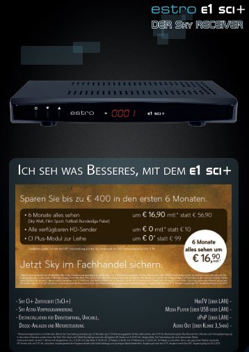 DER Sky RECEIVER e1 sci+ e1 sci+ - estro Strobl