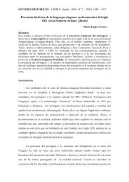 Presencia histórica de la lengua portuguesa en documentos del ...