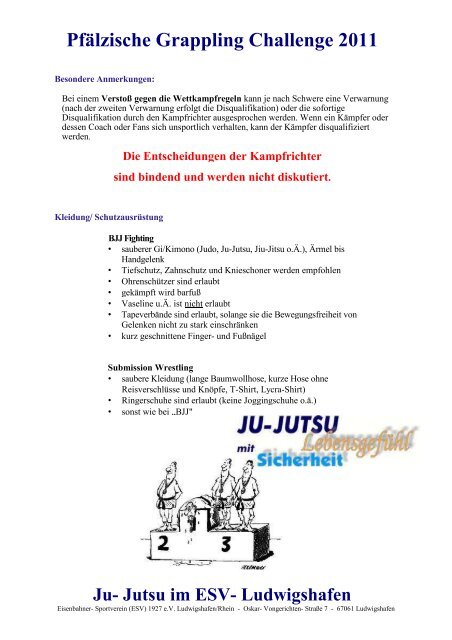 Pfälzische Grappling Challenge 2011 Ju- Jutsu im ESV- Ludwigshafen