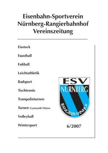 Eisenbahn-Sportverein Nürnberg-Rangierbahnhof Vereinszeitung