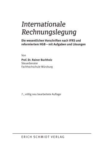 Internationale Rechnungslegung - Erich Schmidt Verlag