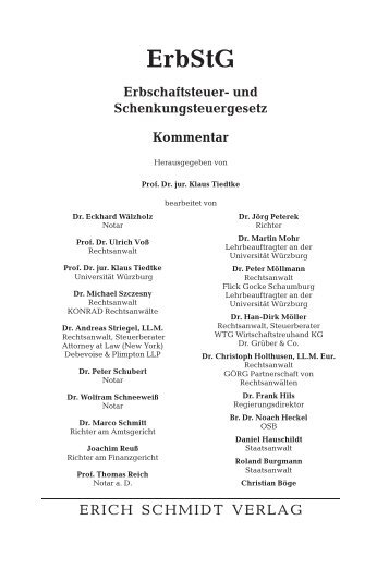 ErbStG - Erich Schmidt Verlag
