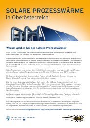 Solare Prozesswärme in Oberösterreich - OÖ Energiesparverband