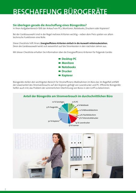 Checkliste Bürogeräte - OÖ Energiesparverband