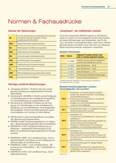 Broschüre "Innovative und effiziente Beleuchtung" - Richtig hell