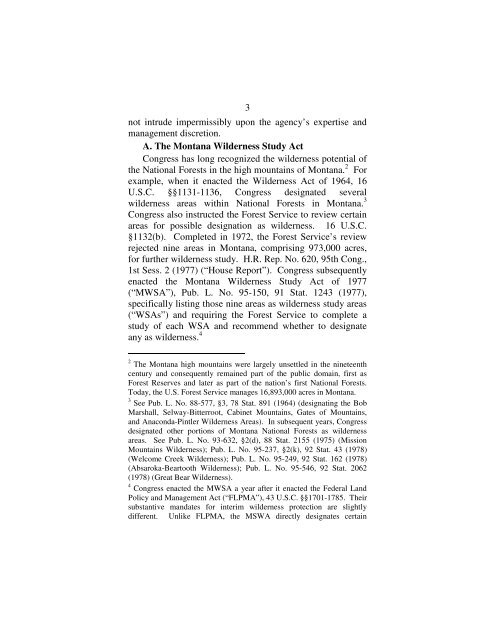 Brief Amicus Curiae Of Montana Wilderness Association In Support ...