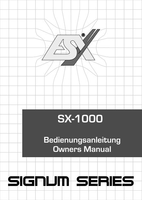 ESX Signum SX-1000 Amplifiers - Audio Design GmbH