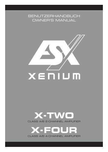 esx xenium x-two/x-four - Audio Design GmbH