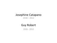 Tribute to Guy Robert & Josephine Catapano - Esxence, The scent ...