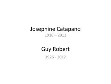 Tribute to Guy Robert & Josephine Catapano - Esxence, The scent ...