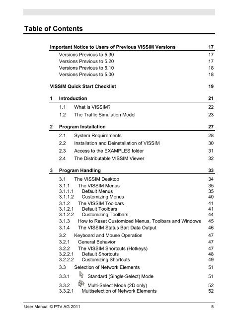 VISSIM 5.30-05 User Manual