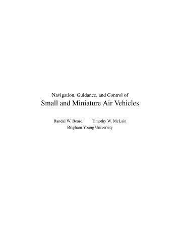 Guidance and Control of Autonomous Miniature Air Vehicles