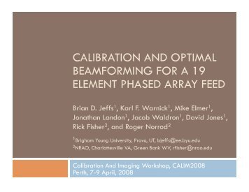 calibration and optimal beamforming for a 19 element phased array ...