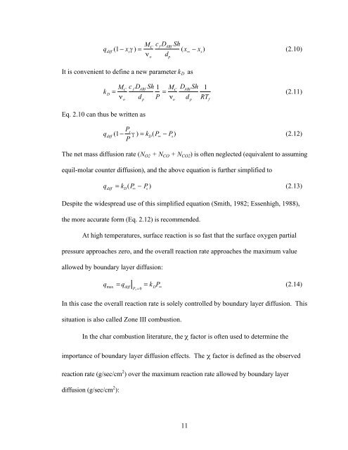 MODELING CHAR OXIDATION AS A FUNCTION OF PRESSURE ...