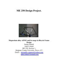 Magnesium Alloy AZ91E and its Usage in Bicycle Frame Design