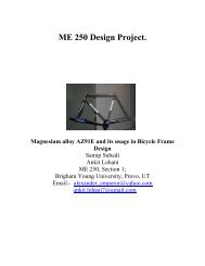 Magnesium Alloy AZ91E and its Usage in Bicycle Frame Design