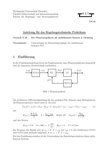 Versuch V16: Der Phasenregelkreis als nichtlineares System 2 ...