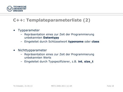 003-Folien: Standard Template Library und Templates