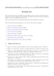 Syllabus - Economic Theory (Prof. Schmidt)