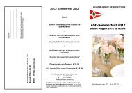 Ausschreibung Sommerfest 2012 - ASC