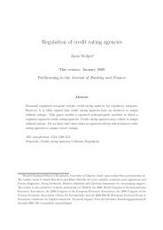 Regulation of credit rating agencies - Economic Theory (Prof. Schmidt)