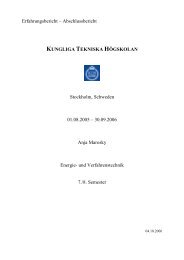 Erfahrungsbericht – Abschlussbericht KUNGLIGA ... - TU Berlin