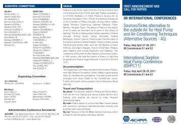 International Sorption Heat Pump Conference (ISHPC11) Sources ...