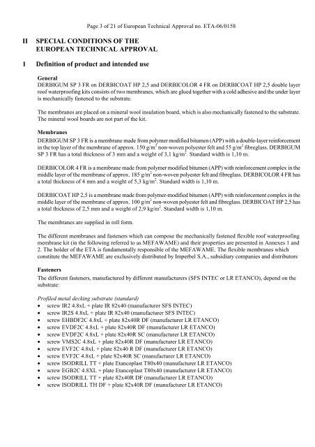 ETA 060158 IMPERBEL Double layer UK renew Final - ETA-Danmark