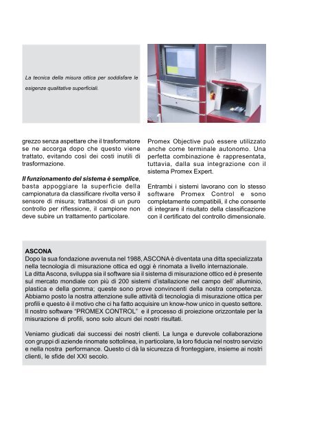 Il controllo delle nervature dei profili dall'alluminio